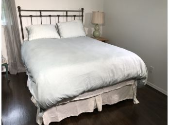 Fabulous QUEEN SIZE Iron Bed With SERTA Pillow Top Perfect Sleeper - SOLD COMPLETE - Bedding, Pillows, Sheets