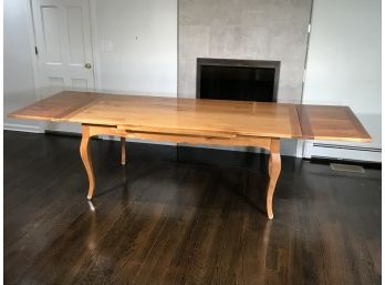 Fantastic Cherry Refectory Dining Room Table With Cabriole Legs With Pull Out Extension Leaves - PAID $3,500