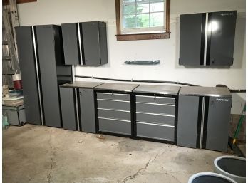 Incredible HUSKY Garage / Workshop Modular Cabinet System - Paid OVER $2,500 - WILL HELP REMOVE !