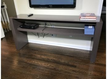 Long Narrow Console / Flat Screen TV Table - Grayish Brownish Paint - Very Well Made Table