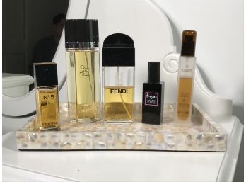 Mixed Lot Of Perfumes - CHANEL No5 - FENDI - OSCAR DE LA RENTA & Others Some Full / Some Not - NICE LOT !