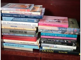 Great Group Of 24 Books - Various Subjects - Art - Food - Travel - Television - Decorating - Music - Garden