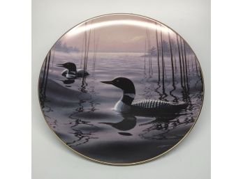 Limited Edition Plate. Witching Hour Loons By Phil Scholer From The Wild Wings Collection (No. 497)