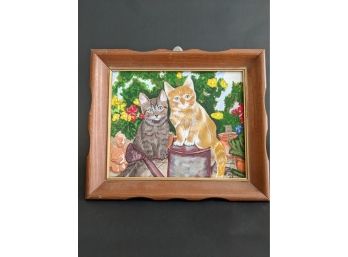 Cat Painting (Oil On Canvas) - Meow
