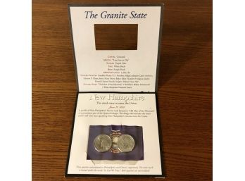 Collectable Pair Of New Hampshire U.S. Minted Quarter Dollars In Original Packaging (2000)