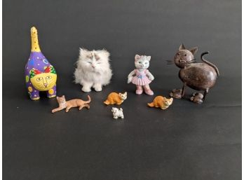 Cat Figurine Lot - Meow