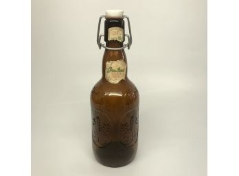 Vintage Grolsch Lager Beer Brown Glass Bottle Porcelain Flip Top