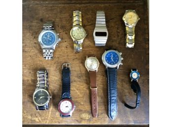 Lot Of Vintage Watches - Charles Raymond, Swiss Army, Benrus, Breitling (not Genuine). 9 Watches