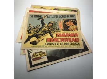 RARE Vintage Movie Lobby Cards From 1942-1958. Military Movies (lot Of 5)