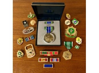 Collection Of Military Insignia, Medals And Awards