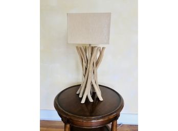 RESTORATION HARDWARE Salvaged Driftwood Table Lamp And Shade # 2