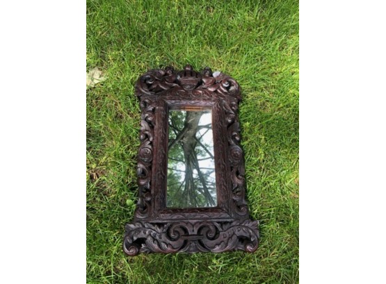 Antique Carved Wood Mirrored