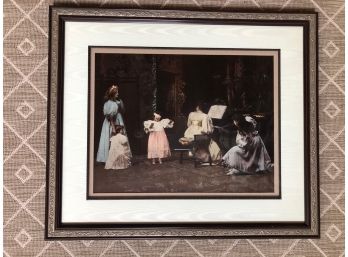 21x25 Framed Colored Antique Photograph With Silk Mat