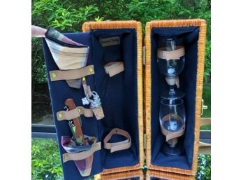 Wicker Wine Carrier - Picnic Perfect - Never Used