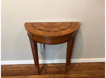 Marquetry Demi-lune Accent Table