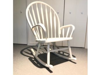 Rocker In The Style Of Wegner  Peacock Chair- Painted