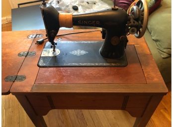 1930 Singer Sewing Machine In Working Condition With Original Table-'B'