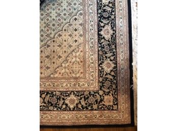 Oriental Wool Carpet With Center Medallion 11x14