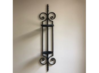Large Wrought Iron Candle Sconce 43' Long - 2/2