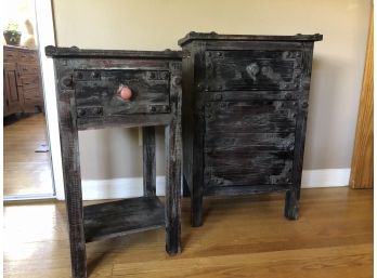 Small Coordinating Bedside Tables In Rustic Spanish Mission Style-'B'