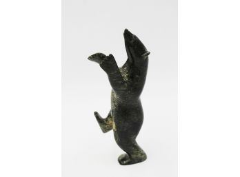 Dancing Bear Inuit Style Figurine Signed Ragee