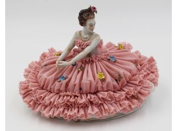 Dresden Lady In Pink Ball Gown