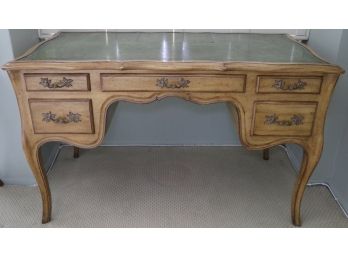 French Provincial-style Leather Top Desk & Chair