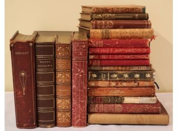 Collection Of Leather Bound Books