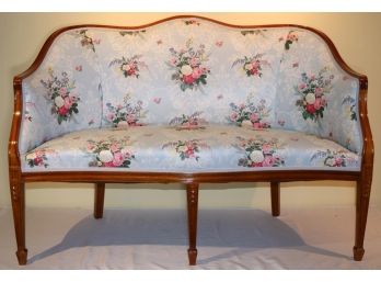 French Provincial-style Mahogany Settee