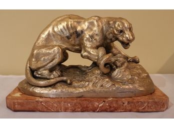 Lion & Snake Sculpture