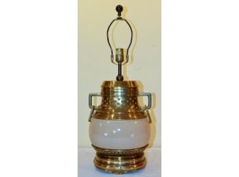 Chapman Brass & Porcelain Blush Lamp
