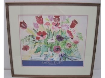 Raoul Dufy Vintage Framed Print 'Anemones And Tulips'