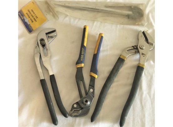 Lot Of Channel Locks Including Basin Wrench