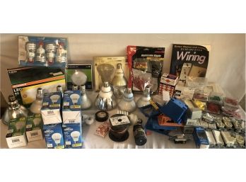 Large Lot Of Electrical And Newer Lighting, Etc