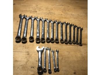 Lot Of Mechanics Choice Chrome Vandium Metric & Standard Wrenches