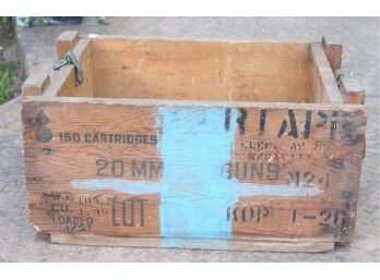 Vintage 20mm Ammunition Box M-24