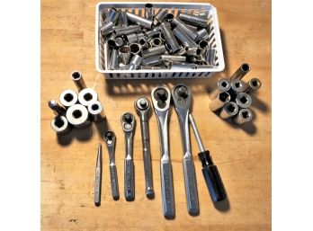 Craftsman Ratchets And Standard & Metric Sockets Lot - Made In The USA