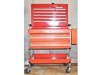 Two Piece Rolling Tool Chest From Craftsman With Keys