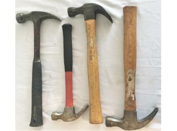Group Of Four Wood & Steel Hammers - Lot #3