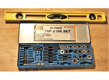 Pro Brand Forty Piece Tap And Die Set And Level