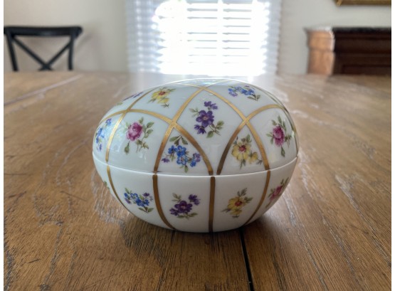 Limoges France Painted Egg Vessel