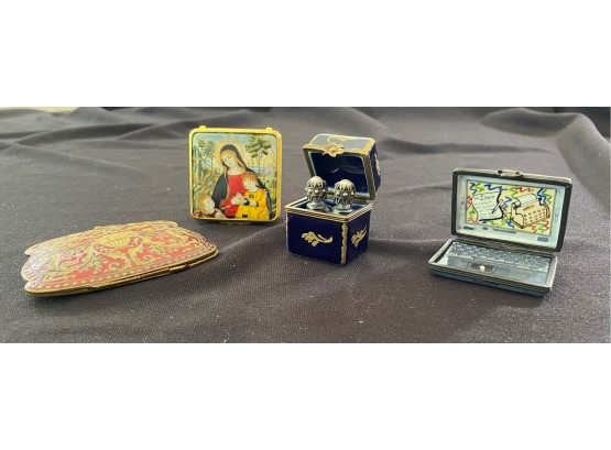 Group Of Fine Quality Table Top Objects Including Halcyon Days & Limoges Boxes & Perfumes