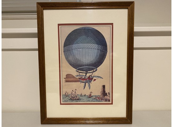 Reproduction Lithograph Of 'the First Channel Crossing By Air' With Certificate Of Authenticity