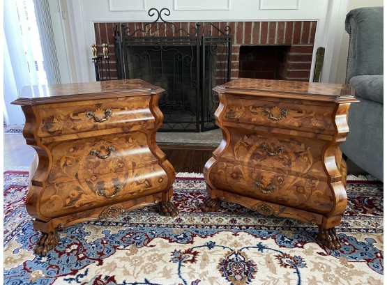 Pair Of Inlaid Italian Side Tables