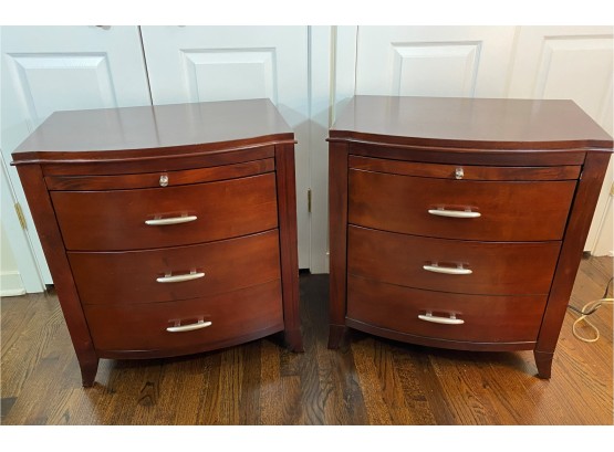Pair Of Modus Furniture Brighton Two Drawer Nightstands With Charge Station(working)