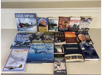 Lot Of 18 Mostly Hard Bound Books - Military Related Subject