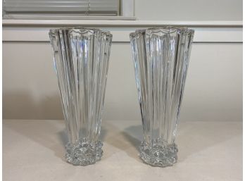 Two Rosenthal Classic German Crystal German Crystal Blossom Vase