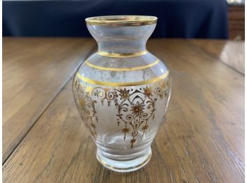 Gold Gilt Murano Glass Vase