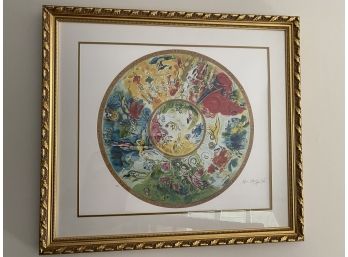 Paris Opera Ceiling Marc Chagall (after) Lithograph Signed And Numbered 278/500 With Certificate Of Auth