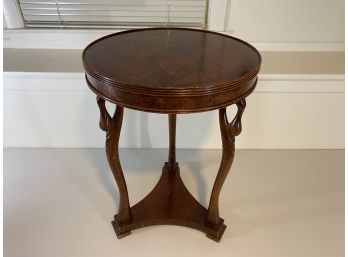 Round Italian Side Table With Tripod Base